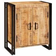 vidaXL Nattduksbord Brun 38 x 33 x 58 cm Massivt grovt mangoträd
