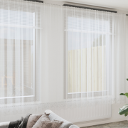 vidaXL Spetsgardin med gardiner Blommor Vit 1200 x 300 cm Polyester