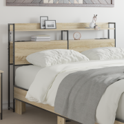 vidaXL Förvaringshuvudgavel Sonoma ek 135 cm Konstruerat trä