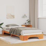 vidaXL Sängram med lagring Brun 80 x 220 cm trä