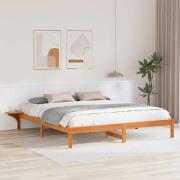 vidaXL Sängram med sängbord Vaxbrun 180 x 200 cm Vaxbrun