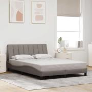 vidaXL Sängram utan madrass taupe 140x190 cm tyg