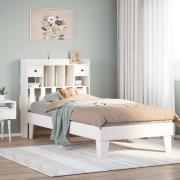 vidaXL Sängram utan madrass vit 90x190 cm massiv furu