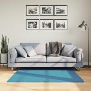 vidaXL Matta OVIEDO kort lugg turkos 120x120 cm