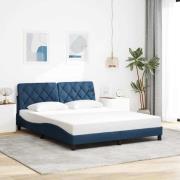 vidaXL Bed Frame without Mattress Blue 160x200 cm Fabric