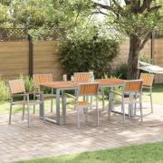 vidaXL Trädgård Stol 6 pcs Brun 56 x 57 x 87 cm Massivt akaciaträ