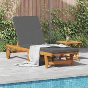 vidaXL Solstol Reclining 2 pcs Brun 40 x 40 x 40cm Massivt akaciaträ