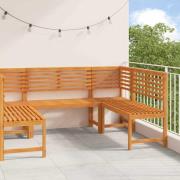 vidaXL Bänkset för trädgården 5 pcs Brun Massivt Akaciaträ