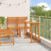 vidaXL Trädgårds Bistro Set 3 pcs Brun massivt akacia
