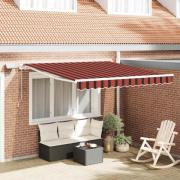 vidaXL Utfällbar markis with 300 x 250 cm orange och brun