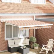 vidaXL Utfällbar markis Flerfärgsdesign 300 x 250 cm Tyg, Metall