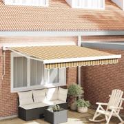vidaXL Utfällbar markis Flerfärgsdesign 300 x 250 cm Tyg, Metall