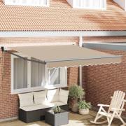 vidaXL Markis Beige 3 x 2,5 m Polyester och metall