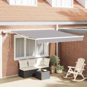 vidaXL Utfällbar markis med Ljusgrå 300 x 250 cm tyg