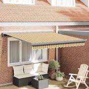 vidaXL Utfällbar markis Flerfärgsdesign 350 x 250 cm Tyg, Metall