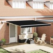 vidaXL Utfällbar markis with 400 × 350 cm Svart