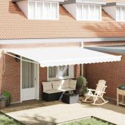 vidaXL Markis Vit 4,5 × 3 m Polyester och metall
