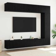 vidaXL TV-bänkset 5 pcs Svart ek 100 x 30 x 30 cm Konstruerat trä