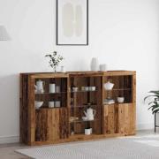 vidaXL Sideboard Gammalt trä 181.5 x 37 x 100 cm Konstruerat trä