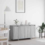 vidaXL Sideboard Grå sonoma 135 x 41 x 69 cm Konstruerat trä