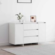 vidaXL Sideboard med låda Vit 120 x 41 x 75 cm Konstruerat trä