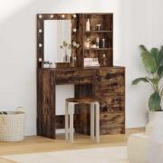 vidaXL Smyckebord med låda 2 pcs Brun 50 x 41 x 135 cm Konstruerat trä