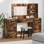 vidaXL Smyckebord med låda 3 pcs Brun 40 x 41 x 135 cm Konstruerat trä