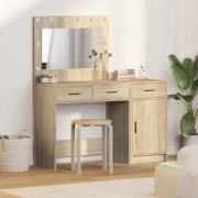 vidaXL Smyckebord med låda 2 pcs Brun 40 x 41 x 75 cm Konstruerat trä