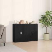 vidaXL Sideboard Svart ek 60 x 31 x 84 cm Konstruerat trä
