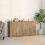 vidaXL Skåp 2 pcs artisan ek 79 x 38 x 80 cm Konstruerat trä