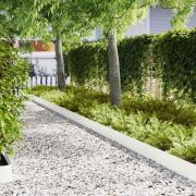 vidaXL Kant för gräsmatta 50 pcs Vit 100 x 0,05 x 20 cm