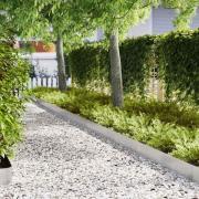 vidaXL Gräskanter 50 pcs Silver 100 x 0.5 x 20 cm Rostfritt stål