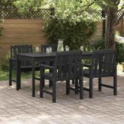 vidaXL Trädgårdsstol 4 pcs Svart 65.5 x 55.5 x 88cm Plast