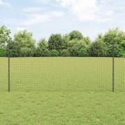 vidaXL Staketstolpar 88 pcs Grå 160 cm Stål