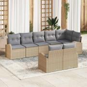 vidaXL Trädgårdsoffset med kudde 8 pcs 289 x 124 x 85 cm Poly rattan
