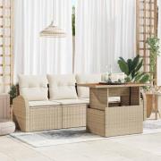 vidaXL Trädgårdsoffset 5 pcs beige och gräddvit 100 x 55 x 73 cm