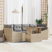 vidaXL Trädgårdsmöbelset med kudde Beige, grå 100 x 55 x 73 cm
