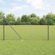 vidaXL Stängselstolpe 26 pcs Silver 3.2 x 3.2 x 140 cm Stål