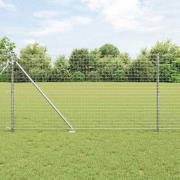 vidaXL Stängselstolpe Övrigt 26 pcs Silver 3.2 x 3.2 x 140 cm Stål