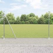 vidaXL Stängselstolpe 26 pcs Silver 3.2 x 3.2 x 88.5 cm Stål