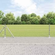 vidaXL Staket med stolpar Silver 0.6 x 10 m Stål