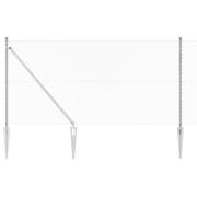 vidaXL Kedjestängsel med stolpar Silver 1.4 x 10 m Stål