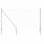 vidaXL Stängselstolpe Silver 10 x 1,4 m (60 x 60 mm nät) Stål