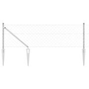 vidaXL Kedjestängsel med stolpar Silver 0.6 x 25 m Stål
