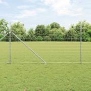 vidaXL Stängsel för åker / äng Silver 25 x 1.4 m Galvaniserat stål