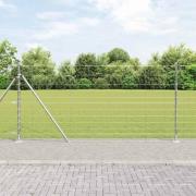 vidaXL Stängsel för åker / äng Silver 25 x 1.2 m Galvaniserat stål
