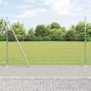vidaXL Stängsel för åker / äng Silver 25 x 1.5 m Galvaniserat stål