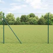 vidaXL Staket med stolpar Grå 1.6 x 50 m PVC-belagd stål