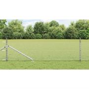 vidaXL Staket med stolpar Silver 0.8 x 100 m PVC-belagd stål