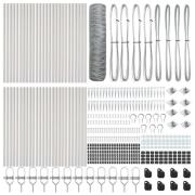 vidaXL Stängselstolpe Silver 100 x 0,8 m (36 mm nät) Stål